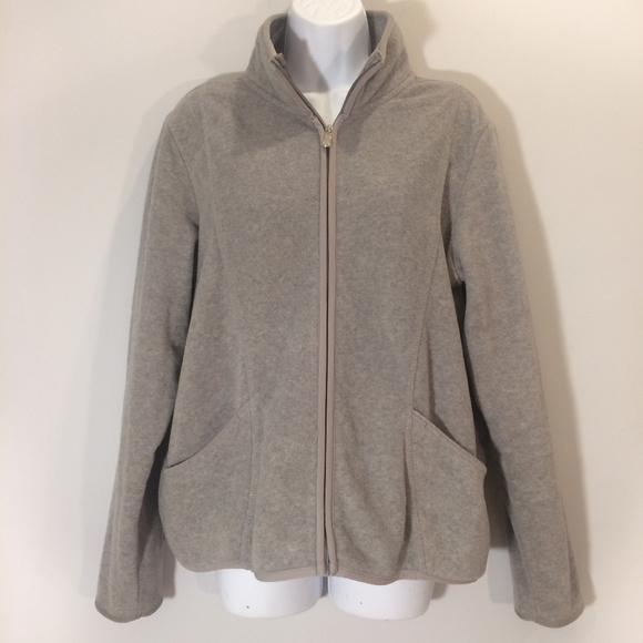 Barrage Tops - Barrage Womens XL Gray Zip-up Fleece